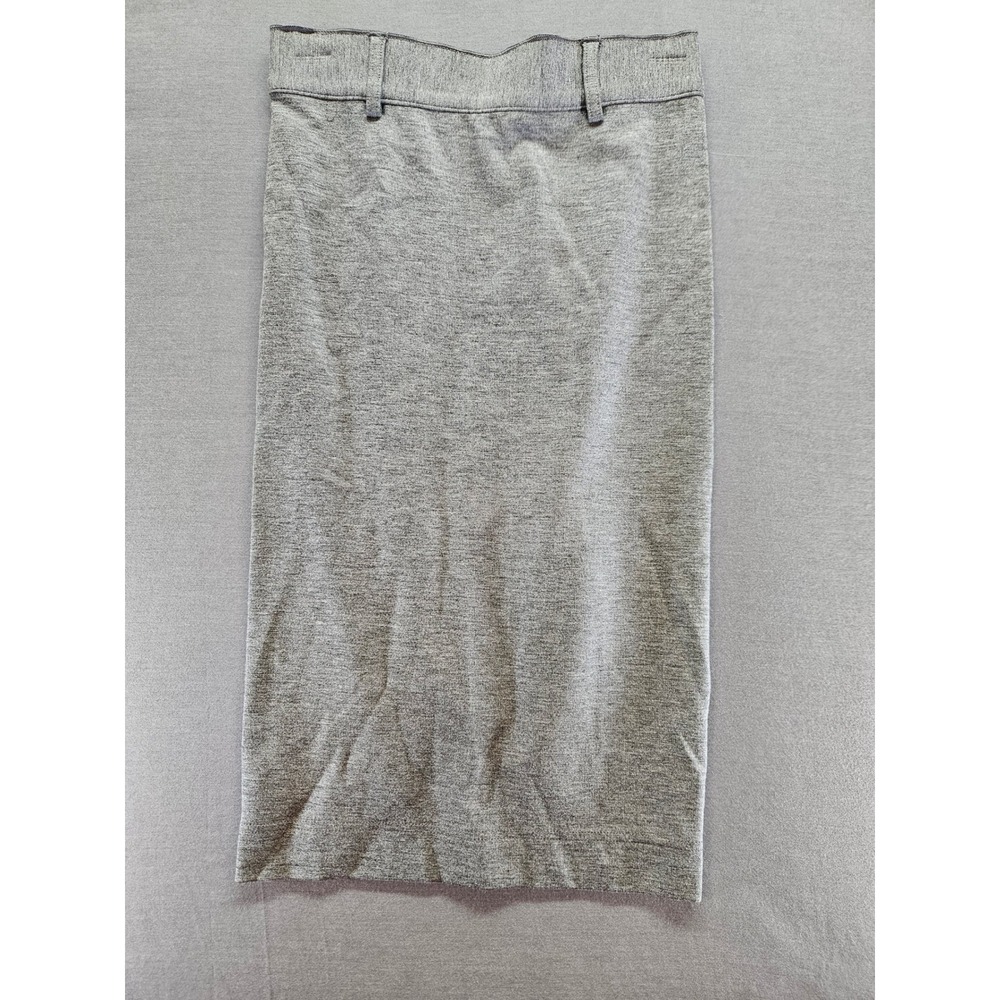 Body by Victoria Grey Ponte Knit Pencil Skirt Exposed Back Zip Size 2
